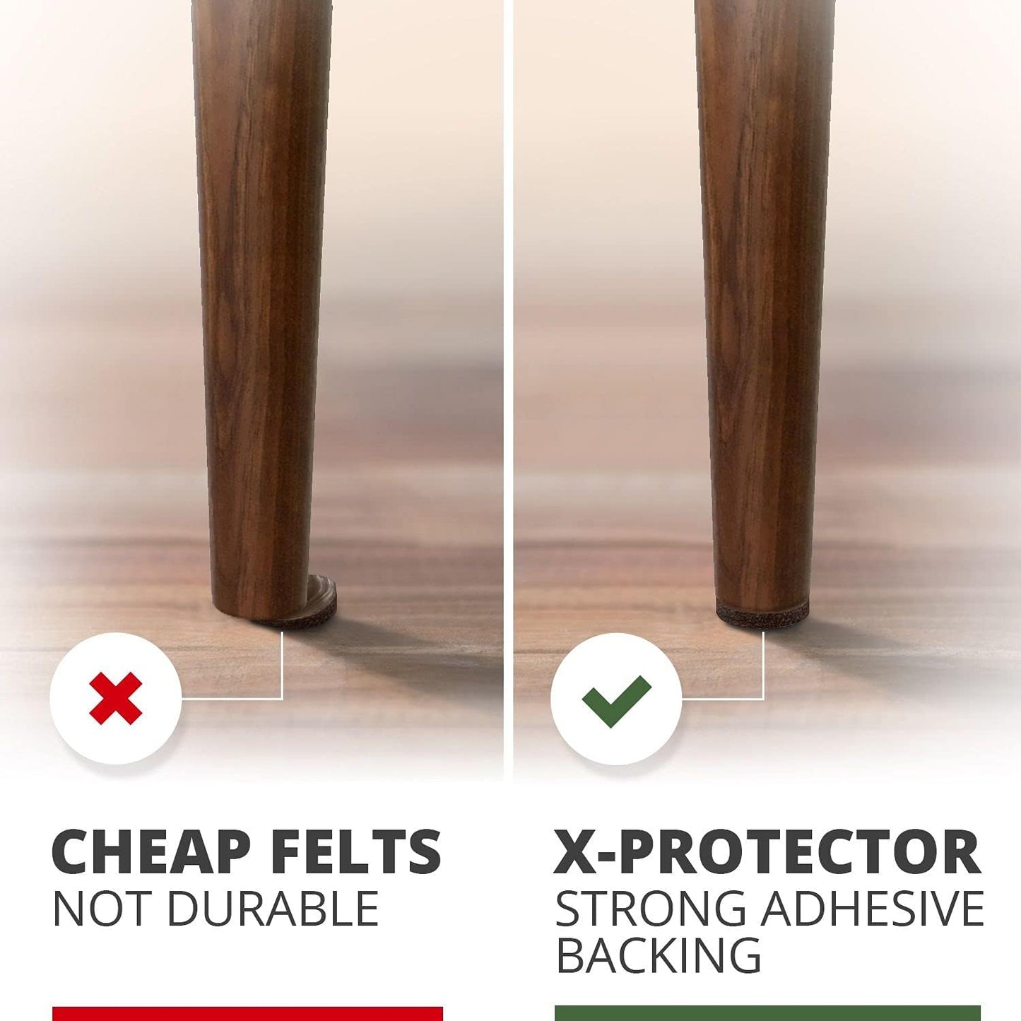 X-PROTECTOR 357 PCS Premium Huge Pack Felt Furniture Pads! | Quantity of Furniture Sliders with Many Big Sizes – Your Ideal Floor Protectors. Protect Your Hardwood & Laminate Floor!