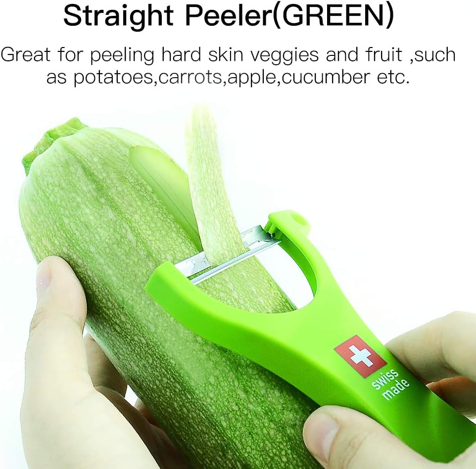 Original Swiss Made Peeler Vegetable&Fruits stainless steel blade Peeler for kitchen (GREEN-Tough skin Peeler)