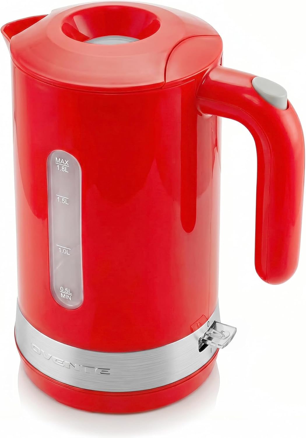 OVENTE 1.8L Electric Kettle with 1500W Fast Boiling Heater, Black KP413B | Best For Coffee or Tea, BPA-Free, Easy-Fill Lid, Water Level Window, Auto Shut-Off & Boil-Dry Protection, Removable Filter