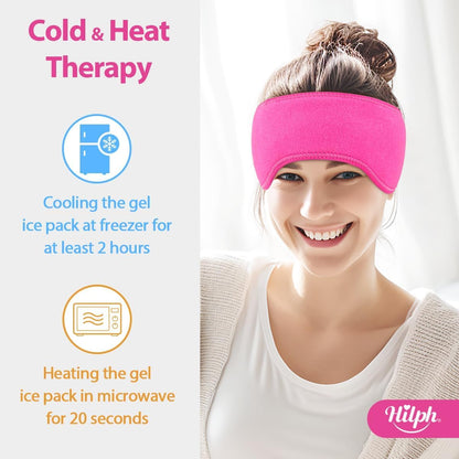 Hilph Headache Ice Pack Wrap, Adjustable Migraine Ice Head Wrap