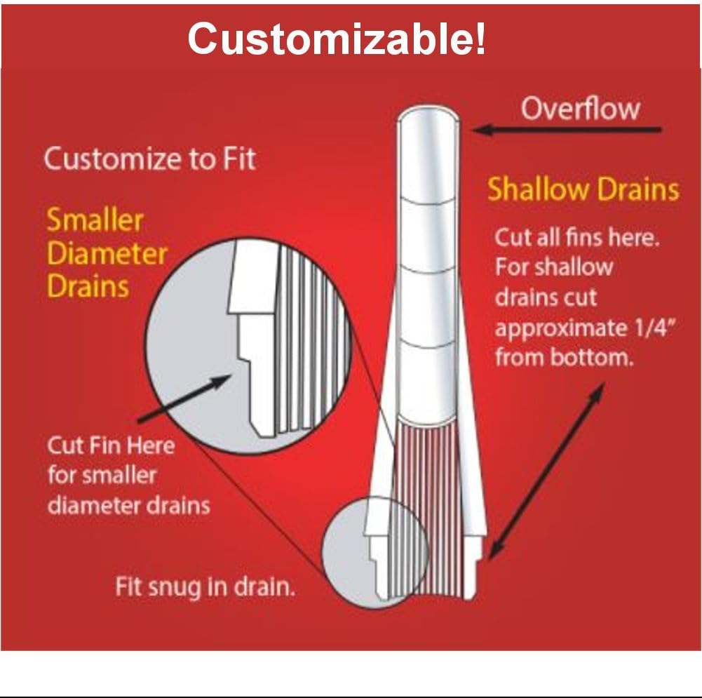 Lint Hair Trapper for filtering Washing Machine Utility Tub and Sink drains-reusable and customizable with built-in overflow guard. Traps Lint, hair and debris from drains, replaces all Mesh filters
