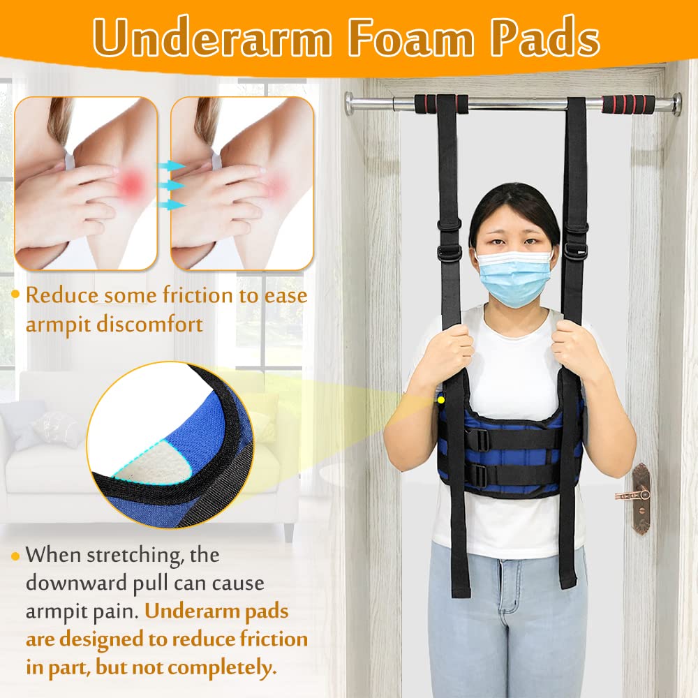 Back Stretcher, Lumbar Traction Device, Spine Decompression Belt for Pain Relief, Spinal Back Stretcher Belt, Thoracic Spinal Decompression Harness, Portable Stretching Device (Medium)