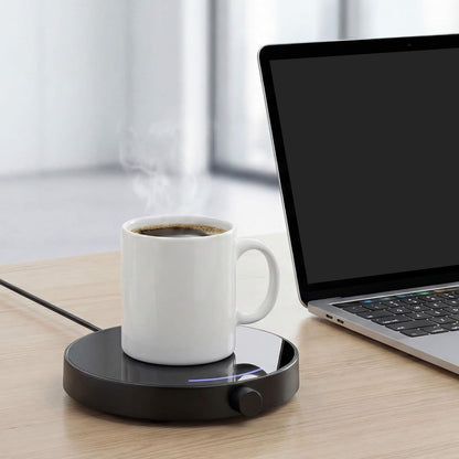Coffee Mug Warmer for Desk 4H Auto Shut Off, Smart Coffee Cup Warmer with 3 Temperature Setting, Electric Mug Warmer Plate for Coffee, Milk, Tea (Black)