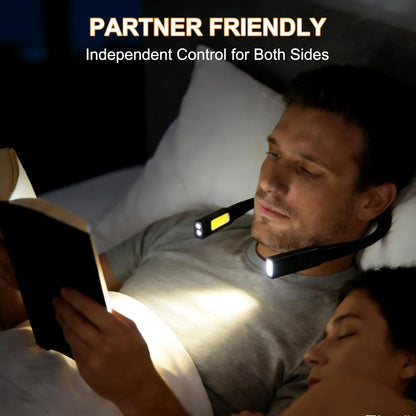 Book Light, 3-Color & 9-Brightness Reading Light, Bendable Neck Light, 60-hr Lasting Rechargeable Lamp, Perfect Book Light for Reading in Bed, Knitting, Camping (Classic, 1)