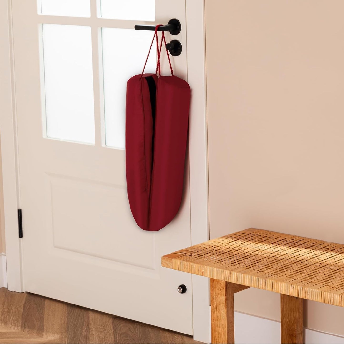 Resistant Door Draft Stopper, Removable Washable Cover, 36", Black | Weighted Gap Filler, Blocks Hot and Cold Air, All-Season Seal