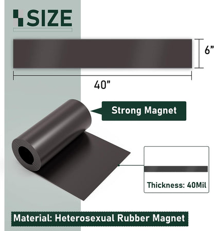 Flehomo Magnetic Fireplace Draft Stopper - Fireplace Cover to Block Draft from Vent, Prevent Cold Air and Heat Loss, Magnetic Fireplace Screen for Indoor Chimney, 2 Pack (36 x 6 inch)