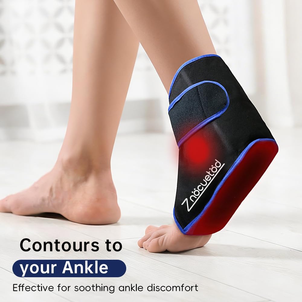 Ankle Ice Pack Wrap for Swelling Foot Heel Pain Relief Reusable Gel-1Pack