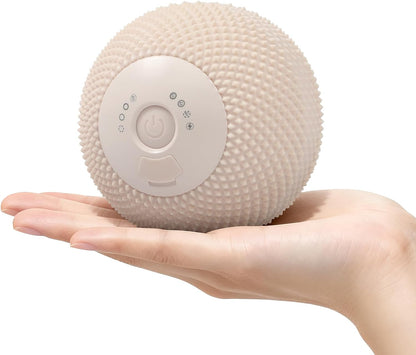 Heating Vibrating Massage Ball with 7 Modes & Memory Function for Myofascial Release, Deep Tissue and Trigger Point Muscle Therapy - Targets Back, Hip, Leg, Neck & Foot (Black)