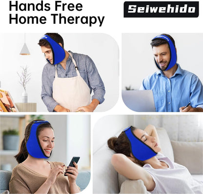 Wisdom Teeth Ice Pack Head Wrap Jaw Face Ice Pack with 4 Gel Packs