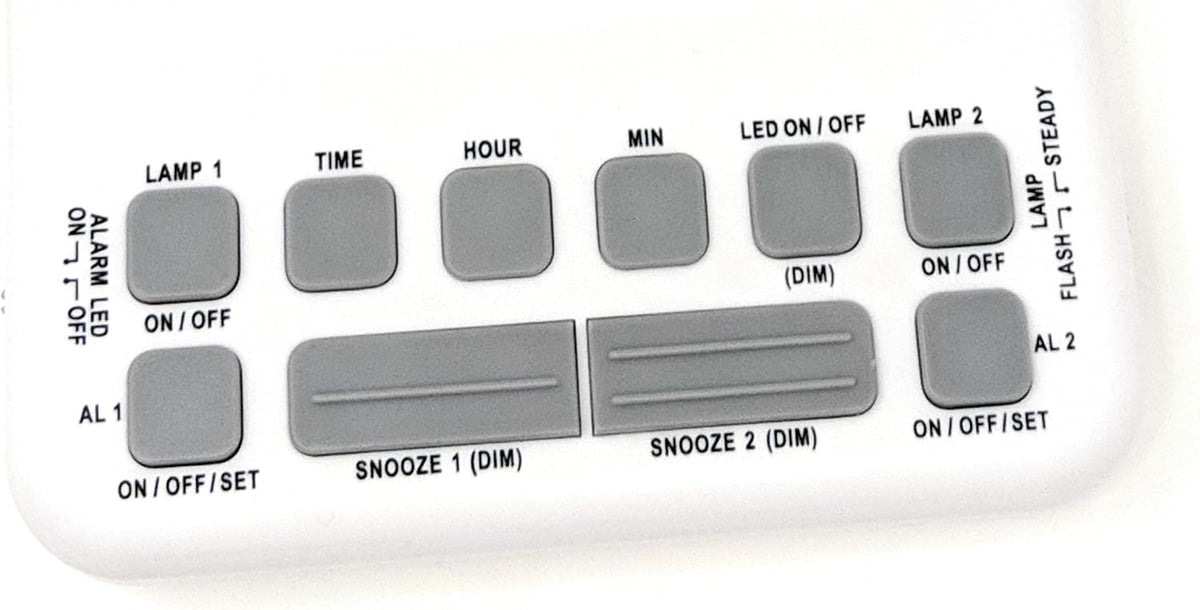 Futuristic 2 Silent Alarm Clock with Bright Flashing LED Lights for Deaf, Hard of Hearing, Heavy Sleepers | Dual Alarms, Built-in USB Chargers | Wake Up Gently