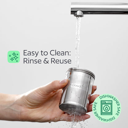 Stainless Steel Tea Infuser for Loose Leaf Tea, Small (1.5” Diameter x 2.2” Height) – Extra Fine Mesh Strainer with Chain Hook & Lid, Reusable Tea Steeper for Mugs, Cups & Teapots