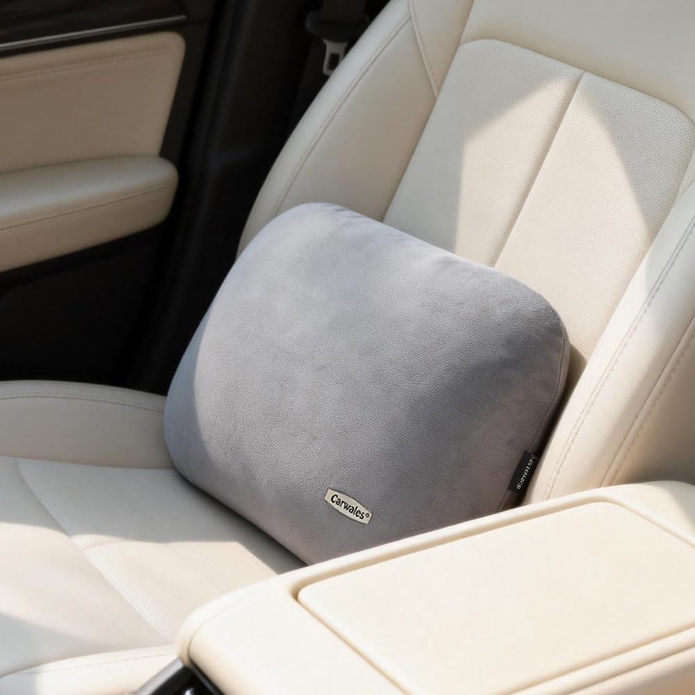 Lower Back Automotive Lumbar Support Pillow for Car Recliner Cushion Black