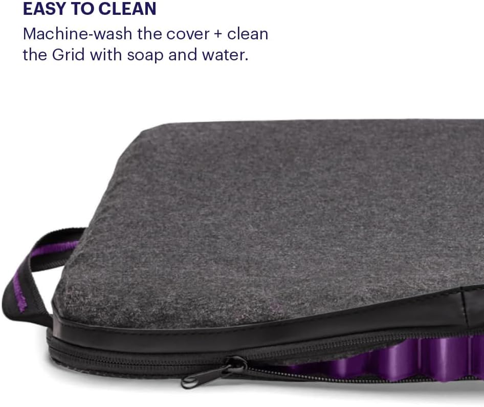 Purple Back Cushion, Lumbar Support Pillow for Office Chair, Car Seat