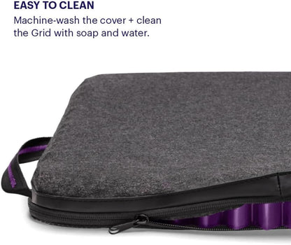 Purple Back Cushion, Lumbar Support Pillow for Office Chair, Car Seat