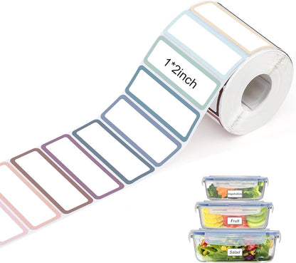 1000 Pcs Removable Freezer Labels 1 x 3 Inch, 10 Colors | Water And Oil Resistant, Easy To Write, Sticks To Containers, Ideal For Food Storage, Classroom, And Organizing