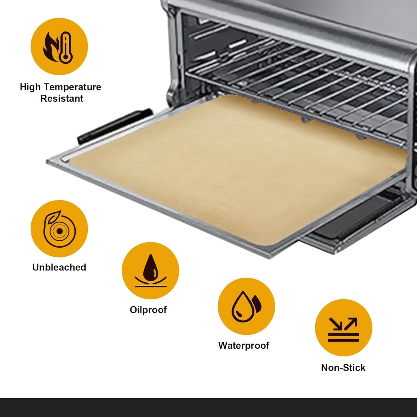 4 Pack Air Fryer Liners Reusable for Cuisinart Air Fryer TOA-70NAS | Non-stick, BPA Free, Heat Resistant up to 480°F, Easy to Clean, 12"x12" Oven Liners for Emeril Lagasse Air Fryer 26 QT