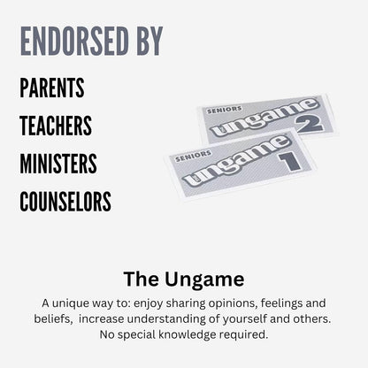 Pocket UNGAME - Seniors Edition - Non-Competitive Card Game for Seniors to Discuss, Share Values & self Express - Take a Walk Down Memory Lane - Age 55+