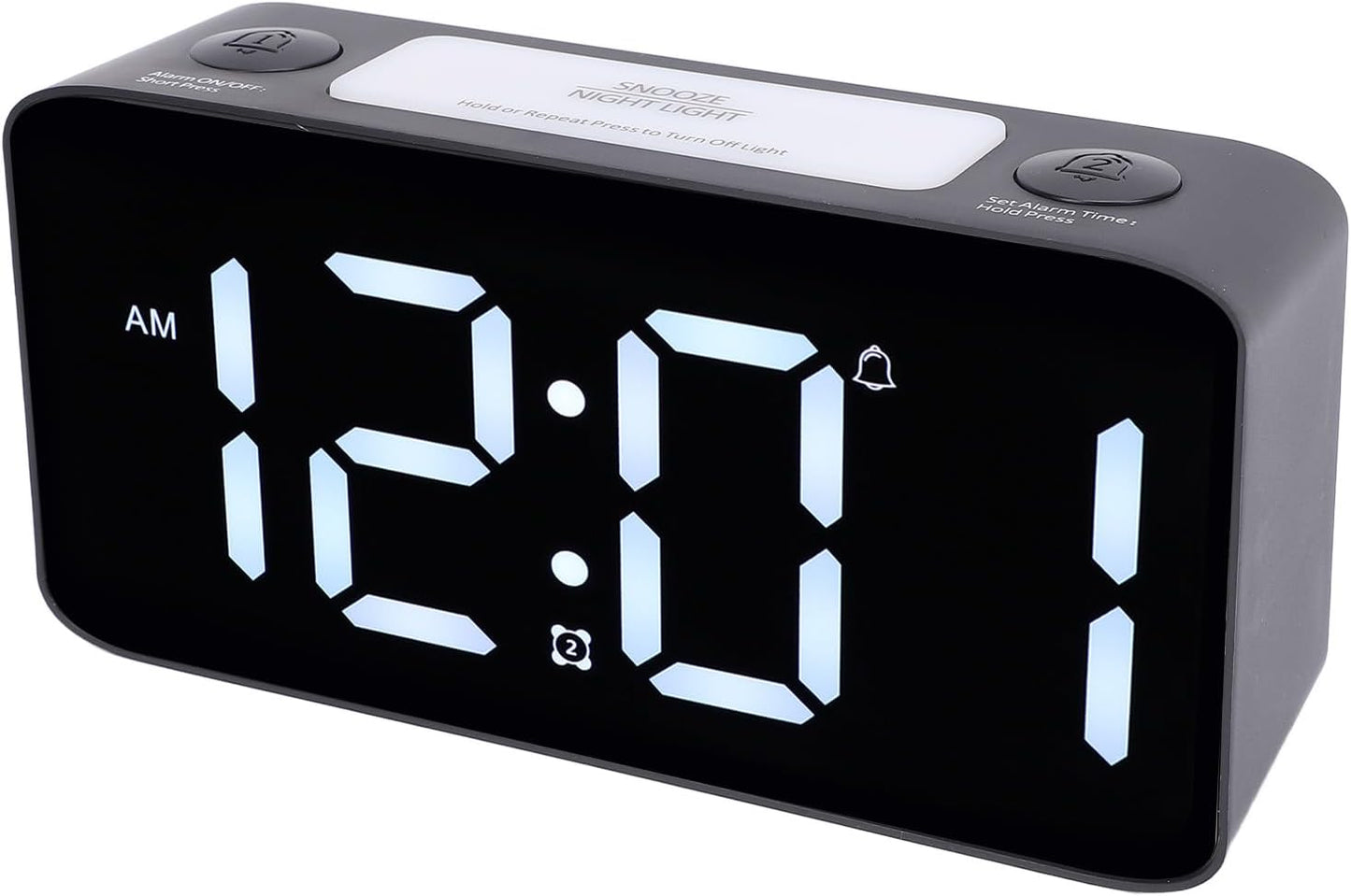 Ymiko Vibrating Alarm Clock with Bed Shaker Large LED Display Corded Vibrator for Heavy Sleepers
