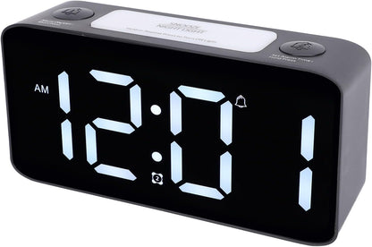 Ymiko Vibrating Alarm Clock with Bed Shaker Large LED Display Corded Vibrator for Heavy Sleepers