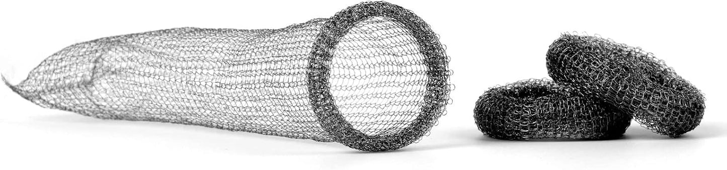 Stainless Steel Washing Machine Lint Snare Traps, 12 PCS Washer Hose Lint Traps with 12 PCS Cable Ties, Laundry Mesh Washer Sink Drain Hose Screen Filter