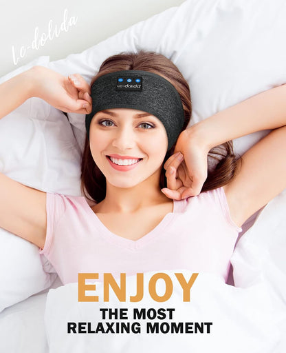LC-dolida Sleep Headphones Headband Bluetooth 5.4, Sports Headband Earphones Wireless with Speaker Microphone USB C for Women Sleeping Gift Workout Jogging Yoga Insomnia Travel Meditation, Butterfly