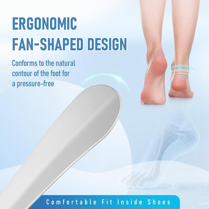 Fanwer Premium Long Handled Shoe Lifter 16" to 31" Adjustable Expander Shoe Horn - Extends & Collapses Stainless Steel Telescopic Spring Shoehorn