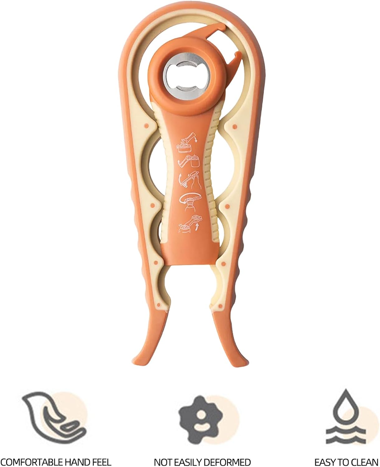 Jar Opener for Seniors with Arthritis,Jar Opener for Weak Hands,5-in-1 Bottle Opener,4-in-1 Can Opener (A-Blue)