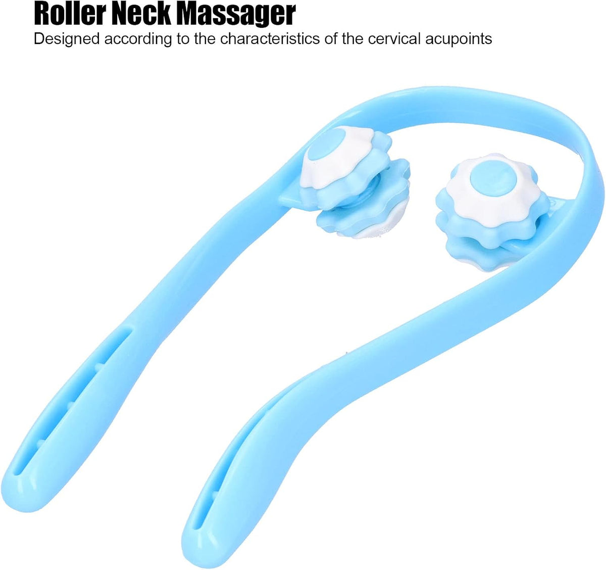 FILFEEL Roller Neck Massager, UShaped Manual Neck Shoulder Fatigue Relieve Massager Tool Ergonomic Handle Design Rouleau de Massage Musculaire