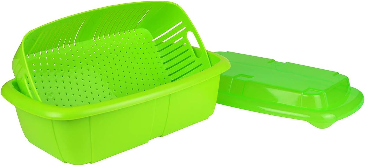 Hutzler 3-in-1 Fruit Saver Basket, Colander and Container, 2 Quarts, Gray