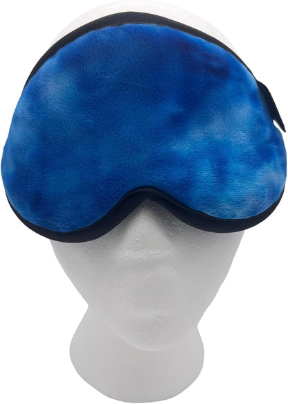 Dream Essentials Utopia Luxury Plush Sleep Mask, Handmade in the USA, Breathable Cotton, Adjustable Wide Headband, Men and Women, Nose Bridge for Light Block, Travel, Yoga, Meditation (Tie Dye Purple)