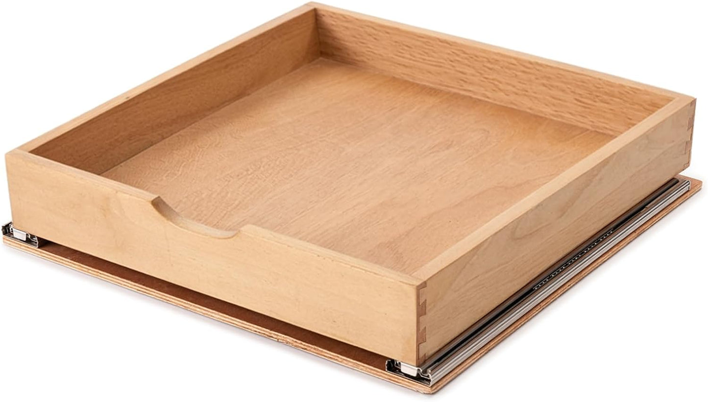 Pull Out Cabinet Drawers - 9x2 Size Options (10-29'W,18-21'D), Pre-Assembled with Soft Close Slides, Solid Beechwood, Easy Installation(10'W x 18'D)