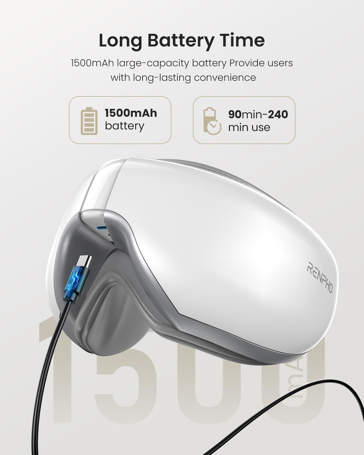 RENPHO Eyeris 1 Eye Massager with Heat, Heated Massage Eye Mask