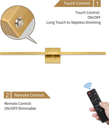Rayogale Black Battery Operated Wall Sconce with Remote Control 8000mAh