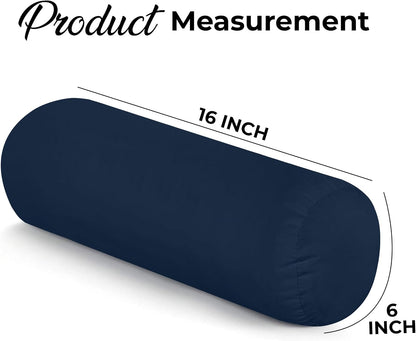 Utopia Bedding Bolster Pillow Inserts, 6x16 Neck roll Pillow, 2 Pack, White | Cylinder pillow, Round design, cervical & knee support pillow for sleeping, Massage relaxing and recovery, Set of 2, White