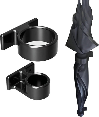 Wall-Mounted Umbrella Holder with Drip Tray - Self-Adhesive Design, Space-Saving Stand for Home, Camping, RV, Van, Includes Double-Sided Tape