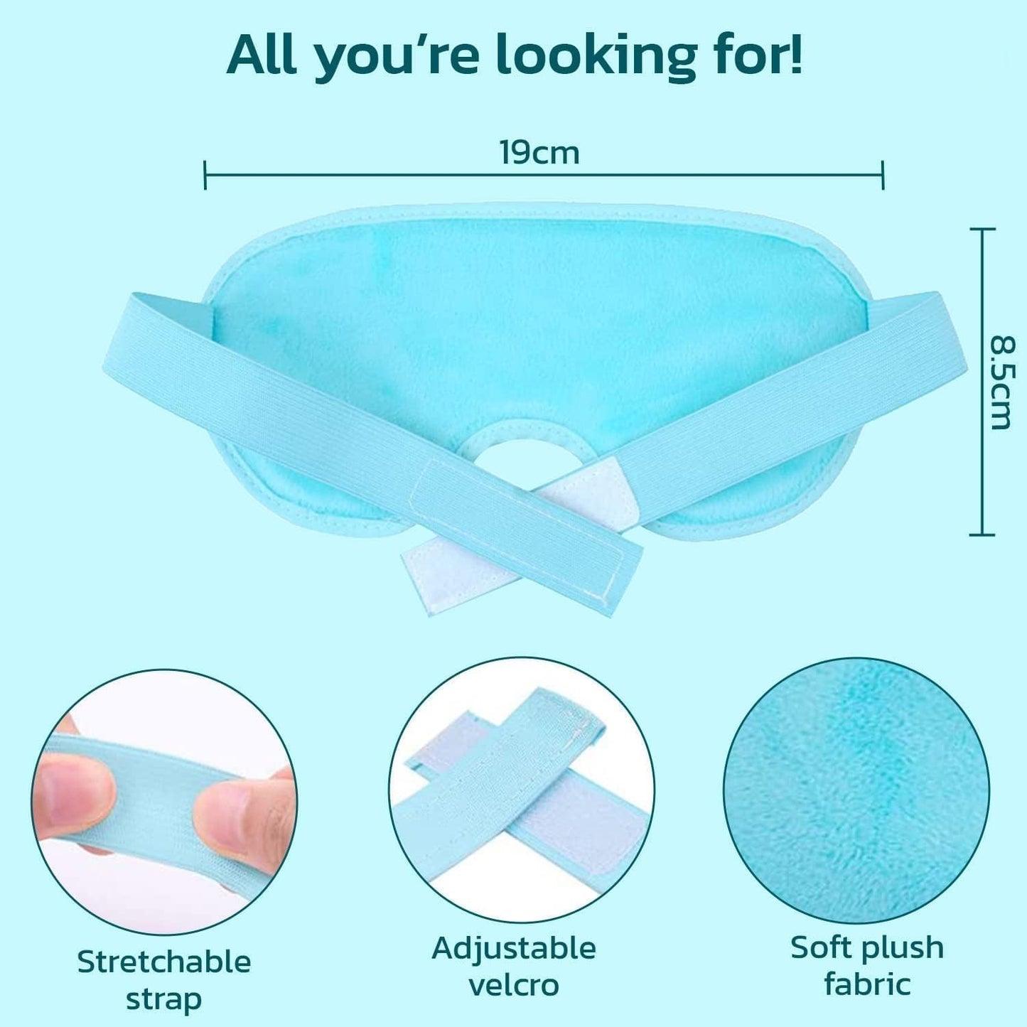 Cooling Gel Eye Mask for Puffy Eyes, Migraines & Dark Circles | Hot & Cold Therapy, Headache Relief, Reusable Gel Beads, Adjustable Strap, Skin Care Use