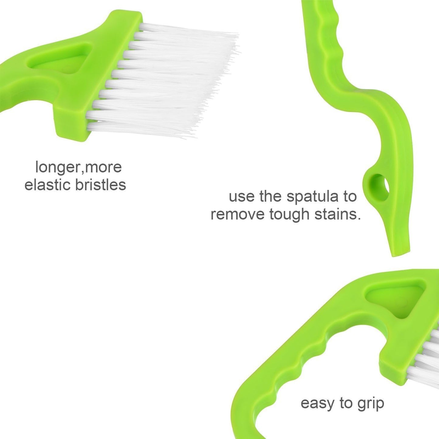 2pcs Hand-held Groove Gap Cleaning Tools Door Window Track Kitchen Cleaning Brushes (Sky Blue)