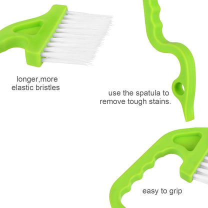 2pcs Hand-held Groove Gap Cleaning Tools Door Window Track Kitchen Cleaning Brushes (Sky Blue)