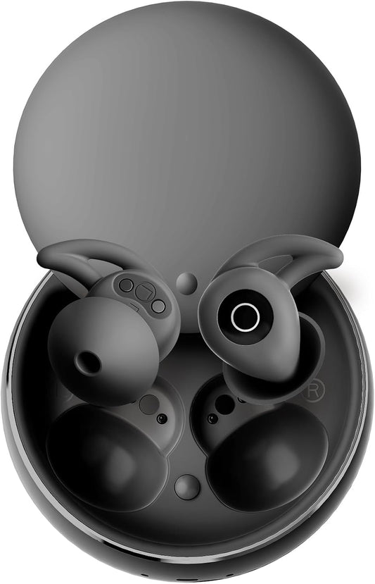 Sleepals micro Sleep Earbuds for Side Sleepers | Sleep Headphones with Soft and Snug Fit | Moderate Noise Reduction (not ANC) | Small and Light, 4H Single Play, 28H with Charging Case (Orange)