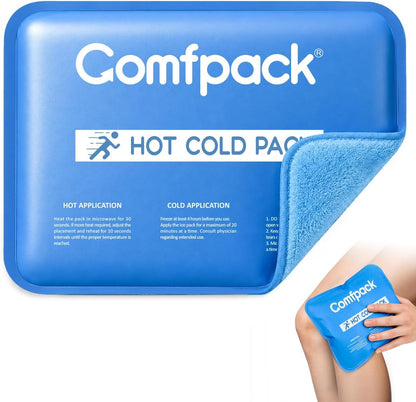Comfpack Soft Ice Packs for Injuries Reusable, Double Side Hot Cold Therapy