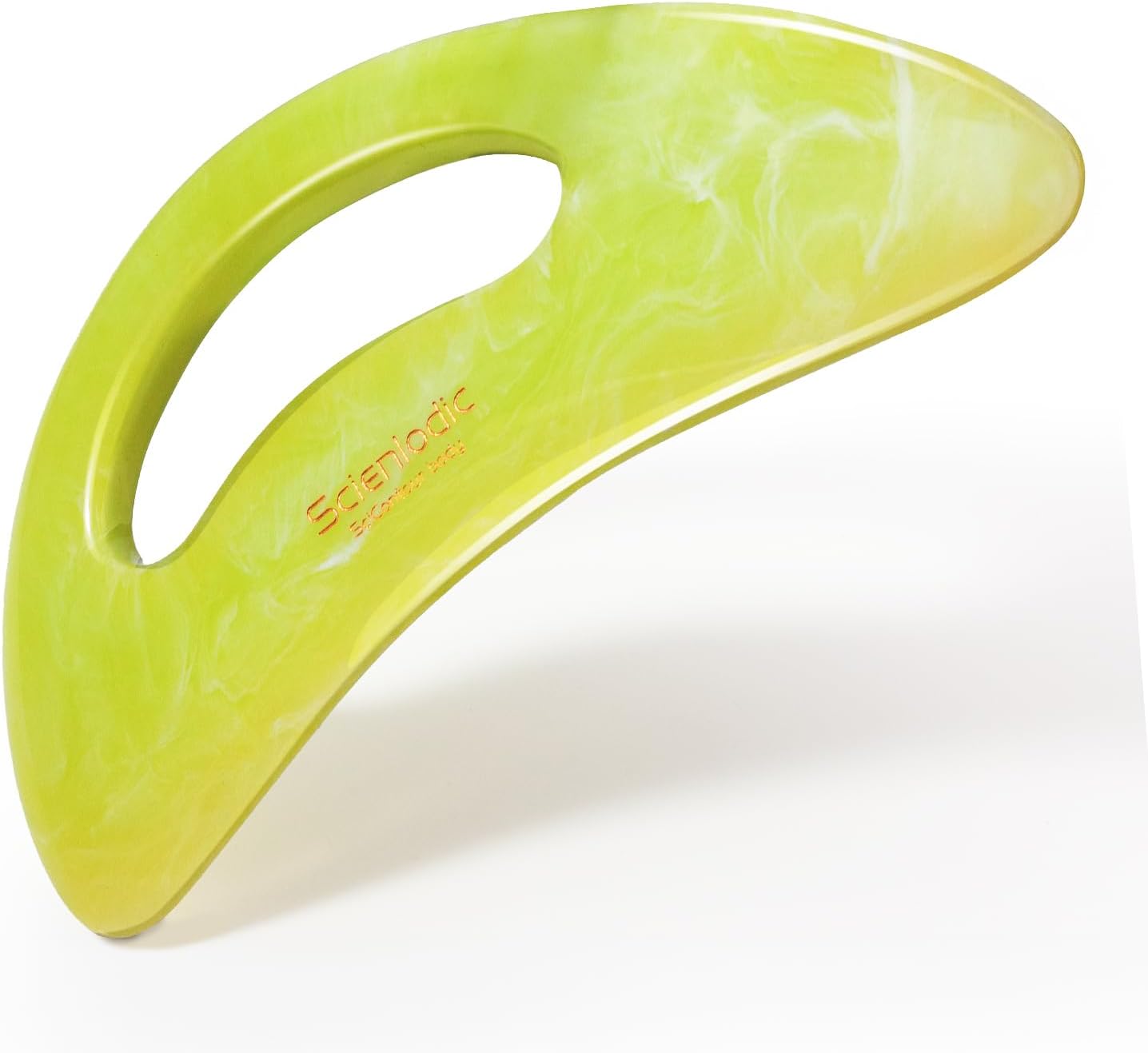 Scienlodic Gua Sha Massage Tool with Handle (Resin) Larger Guasha Scraping Tool for Back Neck Face Leg Massage, Lymphatic Drainage, Cellulite Remove - Large
