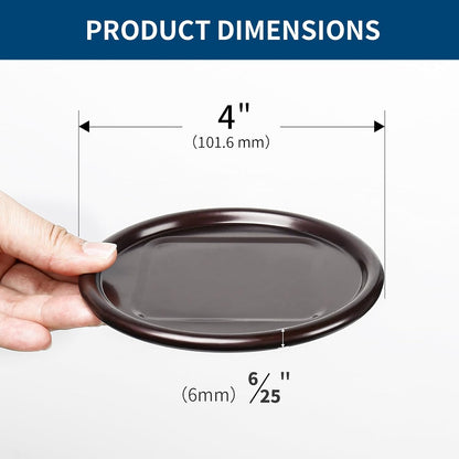 Ezprotekt 1.63" Round Carpet Bottom Furniture Caster Cups, 16 Pcs Reusable Furniture Coasters, Felt Furniture Sliders Pads to Protect Hardwood, Tile or Carpetd Floors from Scratches (Dark Brown)
