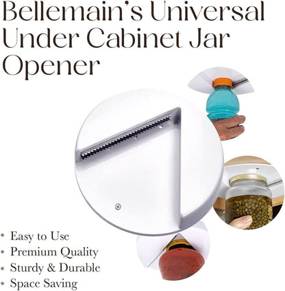 Bellemain 2-Pack Jar Opener for Under Cabinet, Easy Grip Design