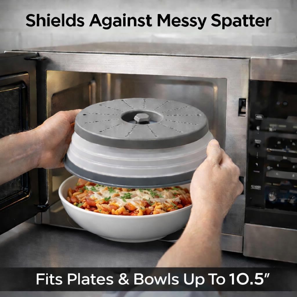 HIC Kitchen Splatter Guards for Microwave, BPA Free, Set of 4