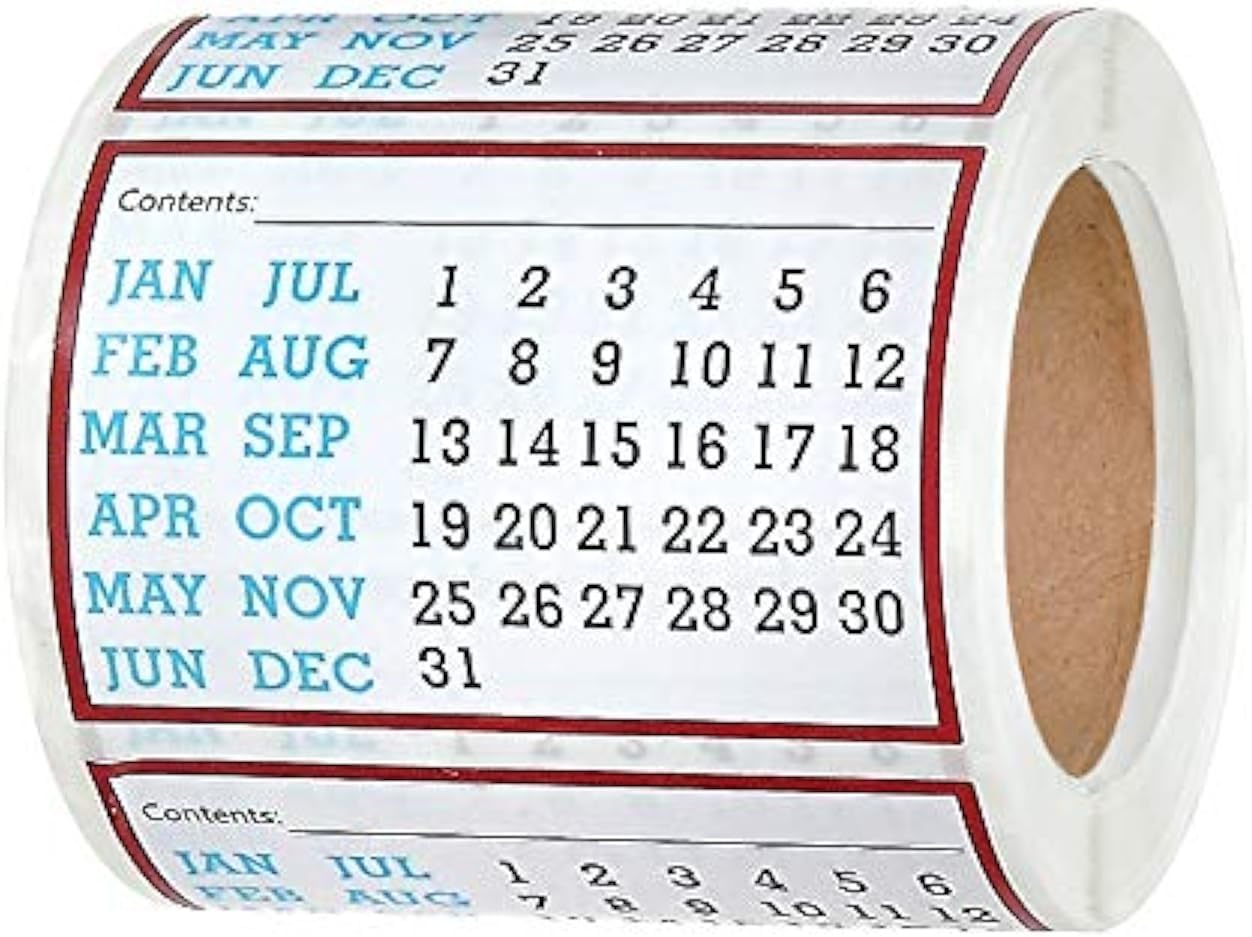Removable Food, Freezer, Labels 250 Labels, 1.7 inches x 2.5 inches