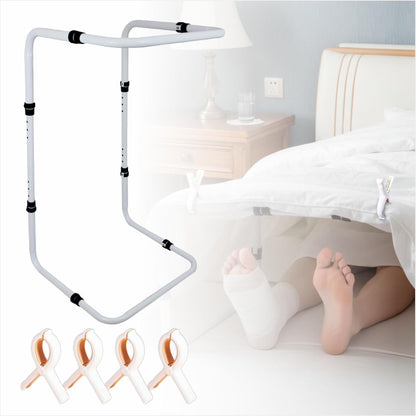 Blanket Lifter 4 Clips for Feet and Legs, Adjustable Blanket Support Frame Relieves Pressure on Feet & Toes, Ideal for Neuropathy, Post-Surgery, Arthritis