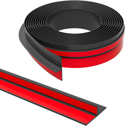 Elvone T-Shaped Weather Stripping Seal, Clear Silicone, 1.97 in x 20 ft | Flexible door seal strip covers door, window, and bathroom gaps; peel-and-stick design helps reduce drafts