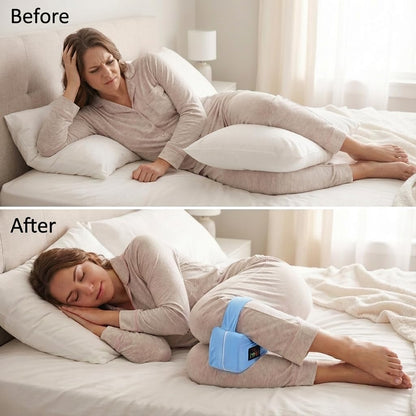 NOVA Leg Spacer Knee Pillow – Orthopedic Foam Knee Support Cushion for Side Sleepers, Pressure Relief for Hips, Legs & Lower Back, Standard Size, Soft Terry Cloth Removable Washable Cover