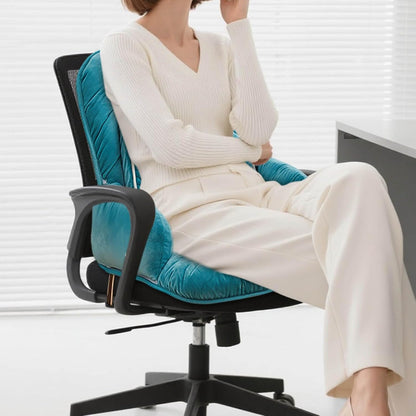 Office Heated Seat Cushion for Desk Chair,Upgraded Lumbar Support Seat for Cushions for Dorm Desk Chair with Back, USB Interface, 3-Speed Temperature Control (Light Pink)