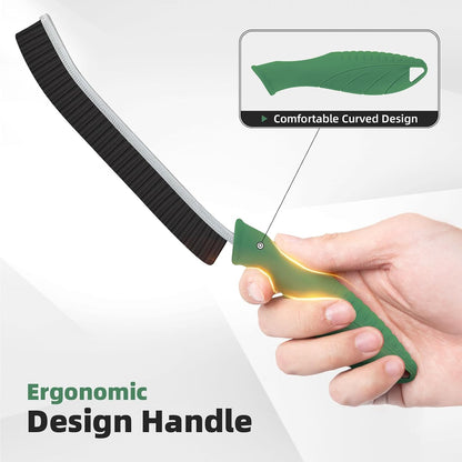 FOOGWEE Hard Bristle Crevice Cleaning Brush - Cleaning Tools for Household Use, Multifunctional Gap Cleaning Supplies for Kitchen, Bathroom, Toilet, Window, Vehicle, Faucets, Grout, Home (Black)